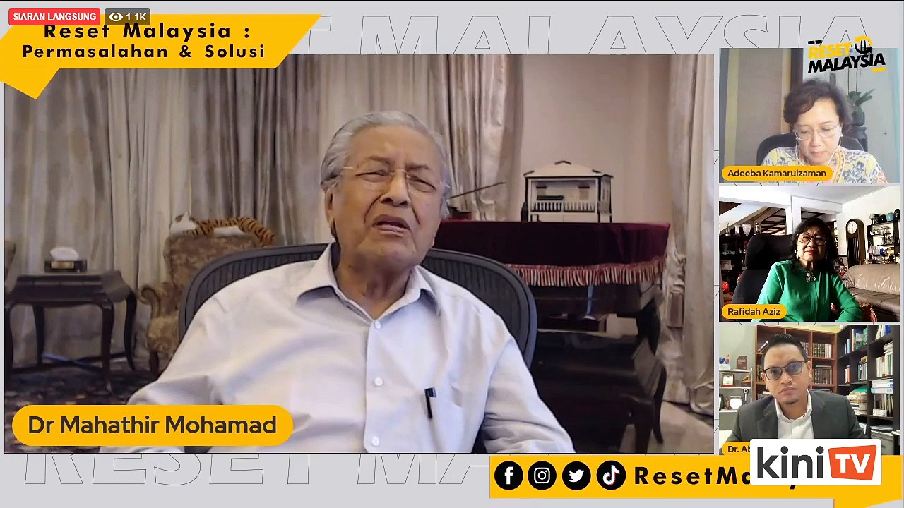 LIVE: Reset Malaysia forum with Dr Mahathir, Rafidah Aziz and Dr Adeeba