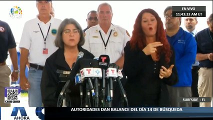 En Vivo | Autoridades dan balance del día 14 de búsqueda en derrumbe en #Surfide #Miami - #7Jul - Ahor
