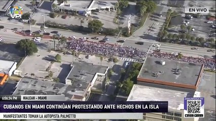 En Vivo |  Cubanos en Miami continúan protestando por los hechos en la isla - #15Jul