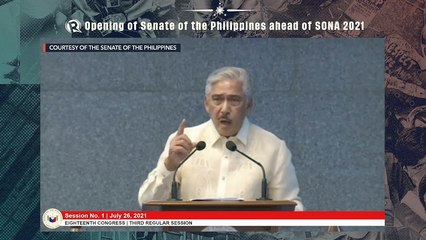 Opening of Senate of the Philippines ahead of SONA 2021