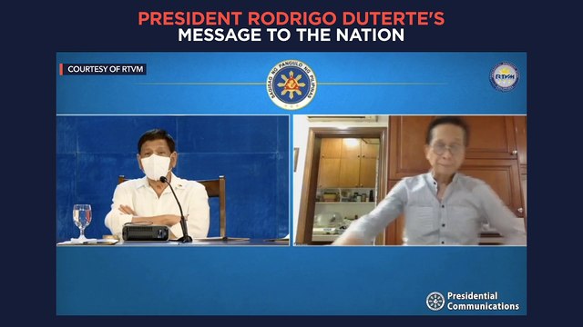 President Duterte's recorded message to the nation | recorded Monday, August 16