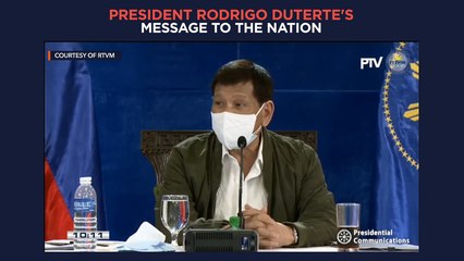 President Duterte's recorded message to the nation | aired Saturday, August 21