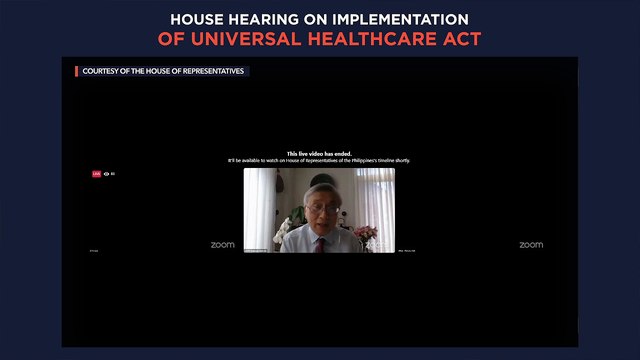 House hearing on DOH & Philhealth's implementation of Universal Healthcare Act