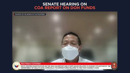 Senate hearing on Commission on Audit’s report on the funds of Department of Health