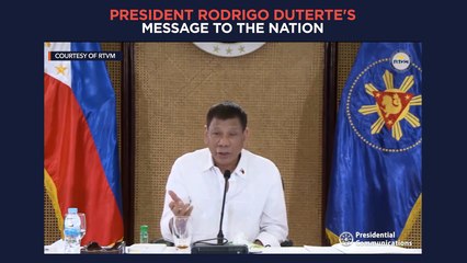 President Duterte's recorded message to the nation | aired Wednesday, September 8