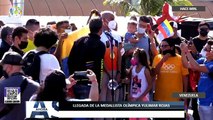 Llegada de la medallista olímpica Yulimar Rojas a #Venezuela - #14Sep - Ahora