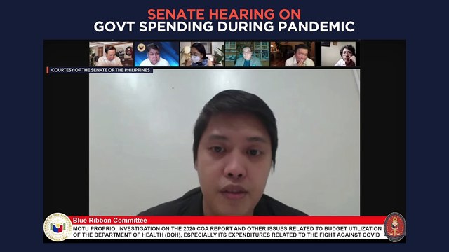 Senate hearing on Philippine government spending during the COVID-19 pandemic