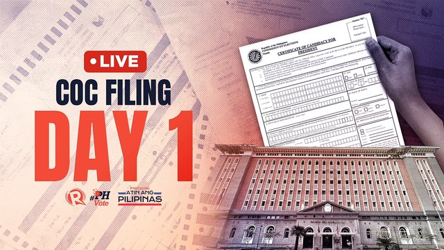 Filing of certificates of candidacy for 2022 Philippine elections | Friday, October 1