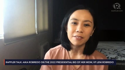 Video herunterladen: Rappler Talk: Aika Robredo on the 2022 presidential bid of her mom, VP Leni Robredo