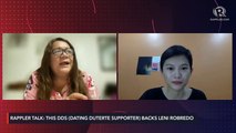 Rappler Talk: This DDS (Dating Duterte Supporter) backs Leni Robredo