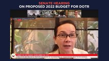 Senate hearing on proposed 2022 budget for DOTr