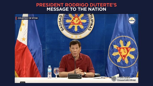 President Duterte's recorded message to the nation | recorded Tuesday, November 2