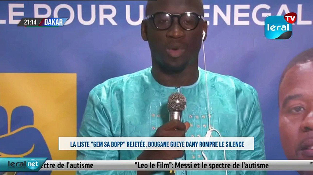 la liste "Gem sa bopp" rejetée, Bougane Gueye Dany rompt le silence