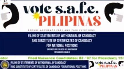 Filing of Statements of Withdrawal of Candidacy and Substitute of Candidacy for National Positions