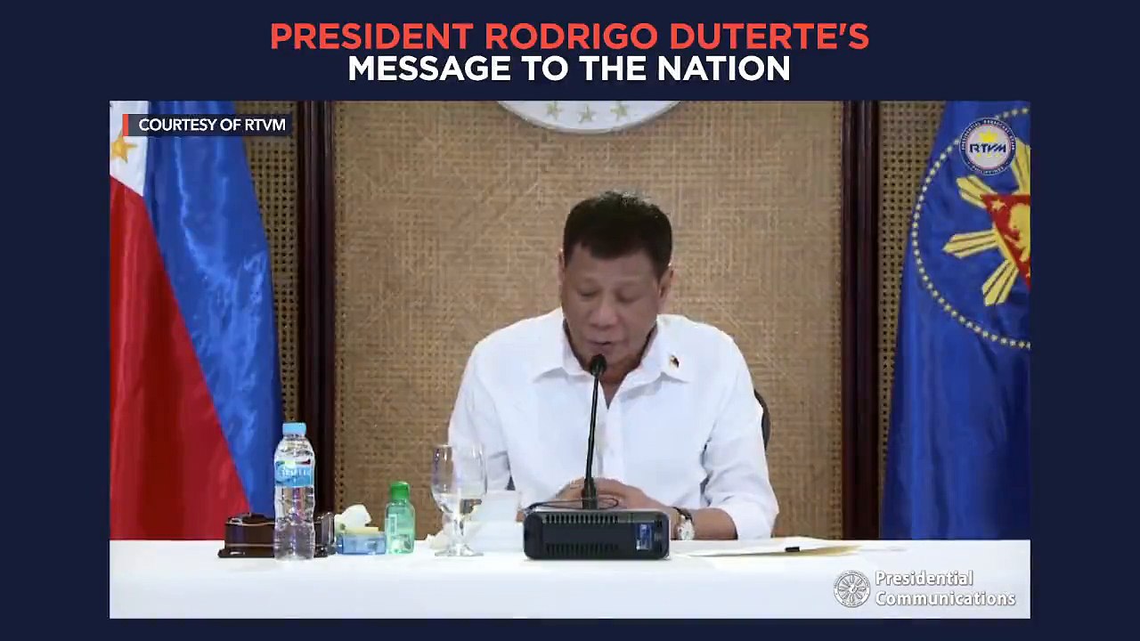 President Duterte's recorded message to the nation | recorded Monday, November 15
