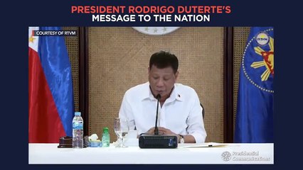 Descargar video: President Duterte's recorded message to the nation | recorded Monday, November 15