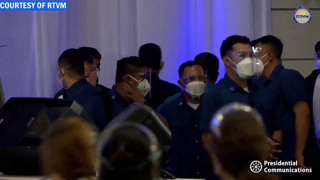 President Rodrigo Roa Duterte joins the officials of the National Task Force and Regional Task Force to End Local Communist Armed Conflict (NTF-RTF ELCAC) in Region IV-B for their joint meeting in Calapan City, Oriental Mindoro on November 18, 2021.