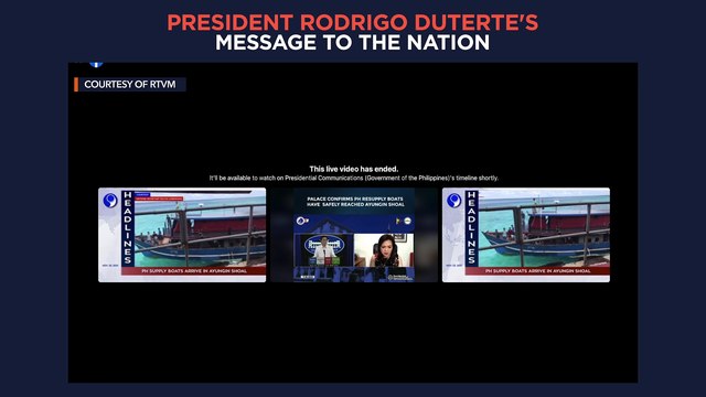 President Duterte's recorded message to the nation | Tuesday, November 23