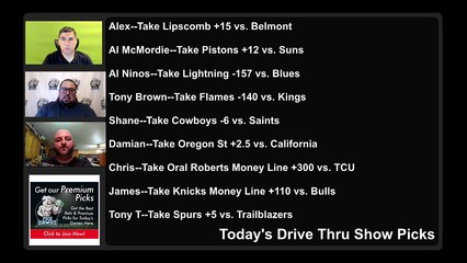 Live Free Picks Drive Thru Show NCAAB NHL NBA NFL Picks 12-2-2021