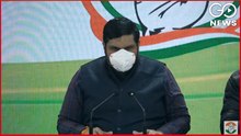 Press conference by Gourav Vallabh at AICC HQ