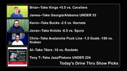 Live Free Picks Drive Thru Show NCAAF NHL NBA Picks 1-10-2022