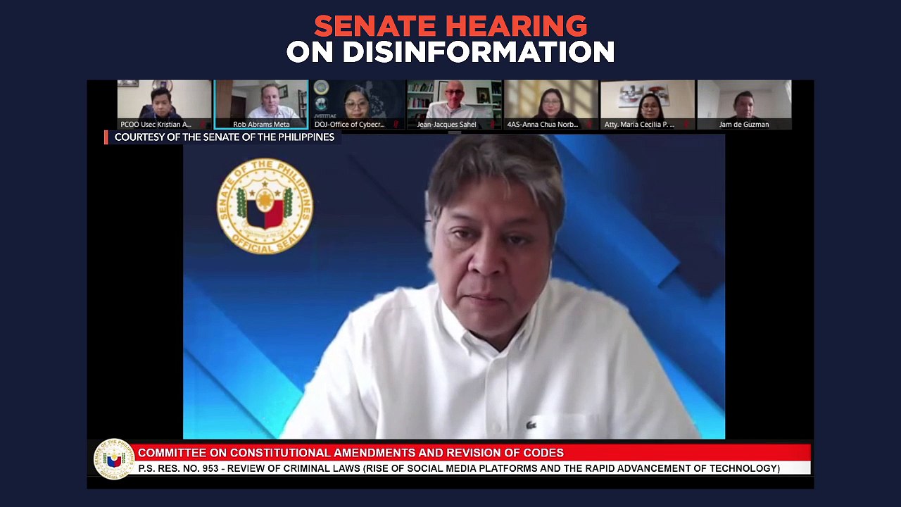 Senate hearing on disinformation | Wednesday, January 12