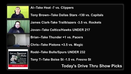 Live Free Picks Drive Thru Show NCAAB NBA NHL Picks 1-28-2022