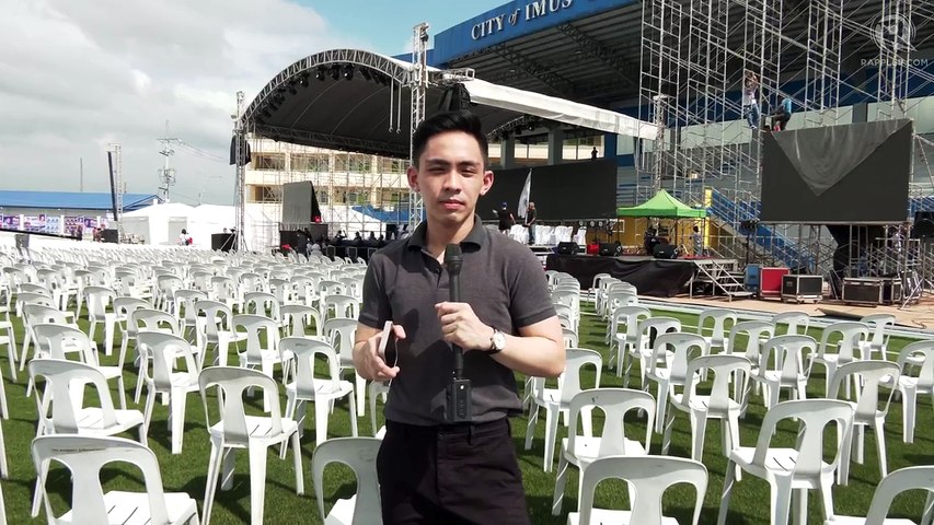 Preparations for the Ping Lacson-Tito Sotto proclamation rally