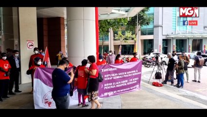 LIVE : Kesatuan Pekerja-Pekerja Swasta Perkhidmatan Sokongan Di Hospital-Hospital Kerajaan Hantar Memorandum