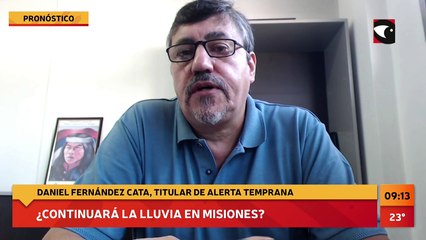 EN VIVO |¿Continuará la lluvia en Misiones? Nos lo cuenta Daniel Fernández Cata, titular de Alerta Temprana
