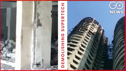 WATCH | DEMOLITION Of Supertech Tower Noida Sector 93-A Noida, 100 Workers Deployed