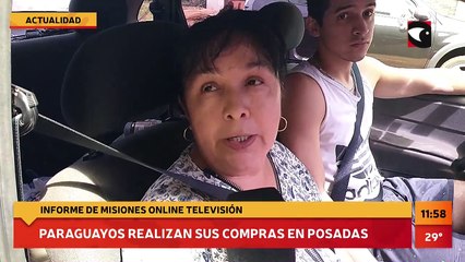 Paraguayos que vienen a hacer compras a Posadas