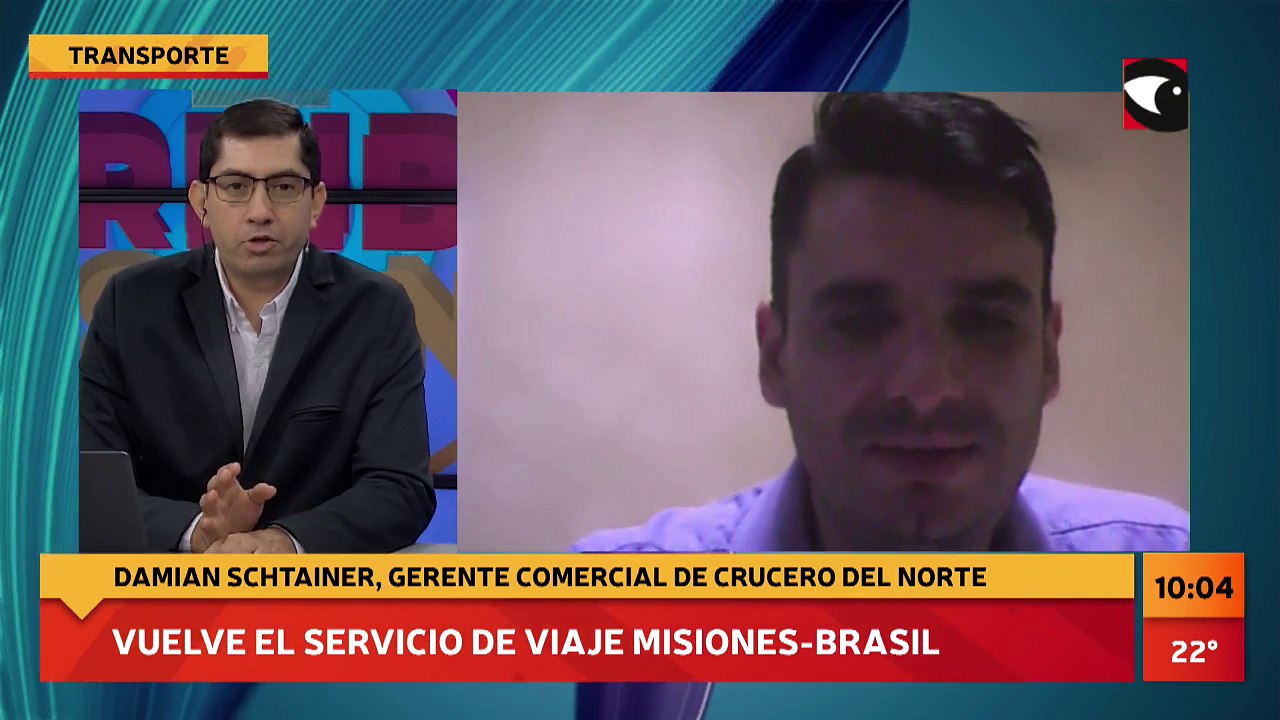 Vuelve el servicio de viaje Misiones-Brasil de Crucero del Norte. Regresan las líneas de viaje Posadas-Iguazú-Curitiba-Sao Pablo-Rio de Janeiro.