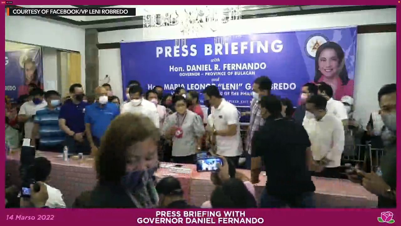 Leni Robredo holds press conference in Bulacan