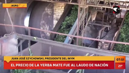 El precio de la Yerba Mate fue al laudo de Nación. Entrevista a Juan José Szychowski, presidente del INYM