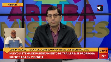 #Misiones | Se prorroga la entrada en vigencia el nuevo sistema de patentamiento de tráilers. Entrevista a Luis Di Falco, titular del Consejo Provincial de Seguridad Vial