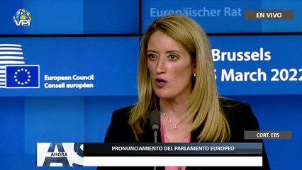 En Vivo | Pdte. del Parlamento Europeo en rueda de prensa - #24Mar - Ahora