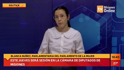 #Política | Este jueves habrá sesión en la Cámara de Diputados de Misiones. Entrevista a Blanca Nunez, parlamentaria del Parlamento de la Mujer