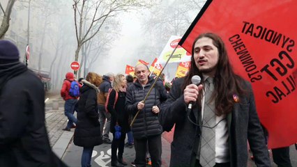 DIRECT Manifestation des cheminots à Paris
