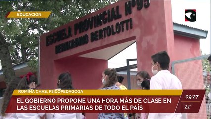 #Educación | El Gobierno propone una hora más de clase en las escuelas primarias de todo el país. Entrevista a Romina Chas, psicopedagoga