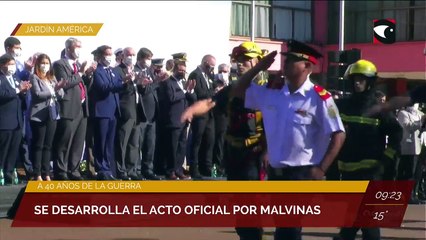 Se desarrolla el acto oficial por Malvinas