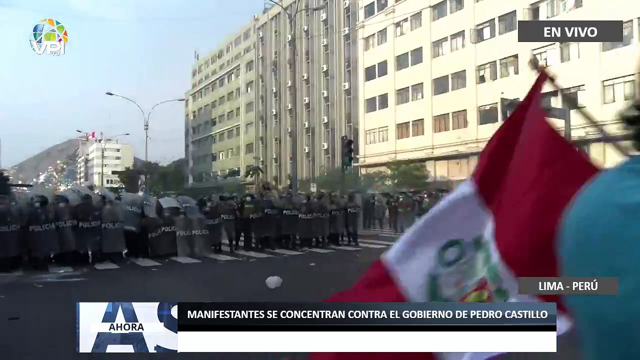 En Vivo | Manifestantes en #Perú se concentran contra el gobierno de Pedro Castillo - #05Abr - Ahora