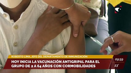 #Salud | Hoy inicia la vacunación antigripal para el grupo de 2 a 64 años con comorbilidades.