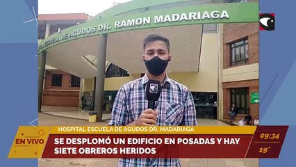 Se desplomó un edificio en Posadas y dejó 7 obreros heridos
