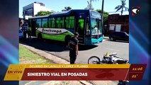 #Posadas | Accidente de tránsito: una colectivo urbano chocó contra una motocicleta
