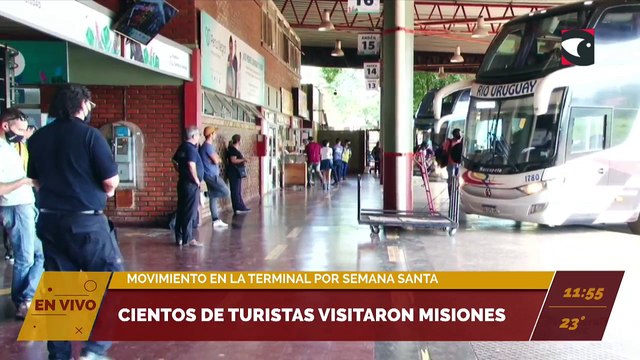 Movimiento en la Terminal de Ómnibus de Posadas por Semana Santa: cientos de turistas visitaron Misiones