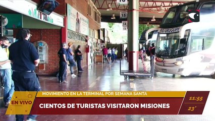 Movimiento en la Terminal de Ómnibus de Posadas por Semana Santa: cientos de turistas visitaron Misiones