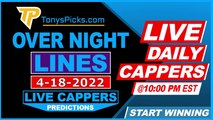 Live Expert NBA NHL MLB Picks - Predictions, 4/18/2022 Odds & Betting Tips | Tonys Picks