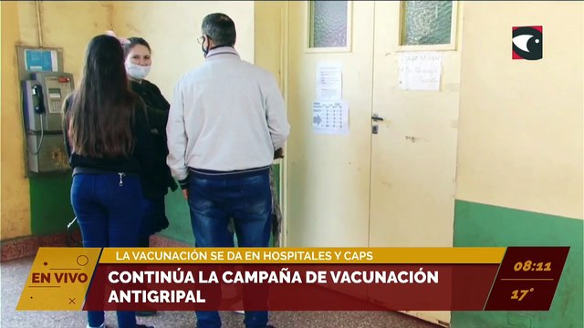 #Salud | Continúa la campaña de vacunación antigripal. La vacunación se da en hospitales y CAPS.
