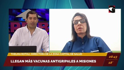 Llegan más vacunas antigripales. Entrevista a Thelma Rotoli, directora de la zona capital de salud.
